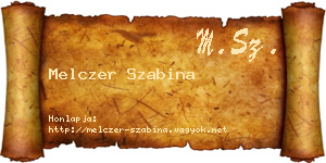 Melczer Szabina névjegykártya