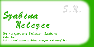 szabina melczer business card